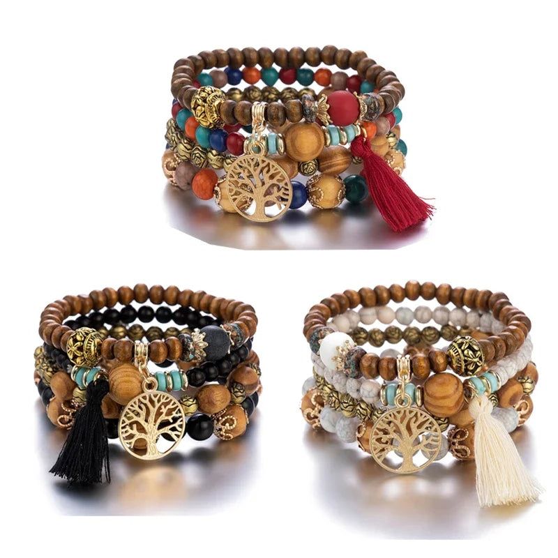 4PCS Bohemia Tree of Life Bracelet - DKLOR -  -  