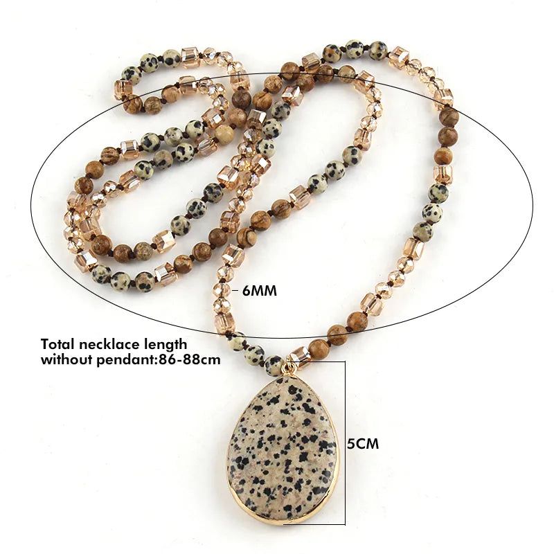 6MM Natural StoneBeads Necklace Collection - DKLOR -  -  