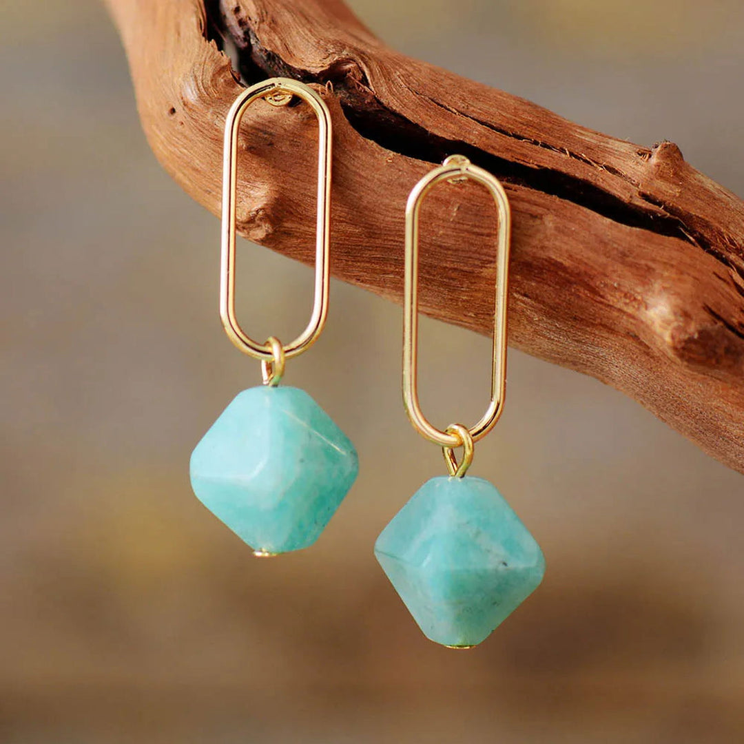 Amazonite Hyperbole Earrings - DKLOR -  -  