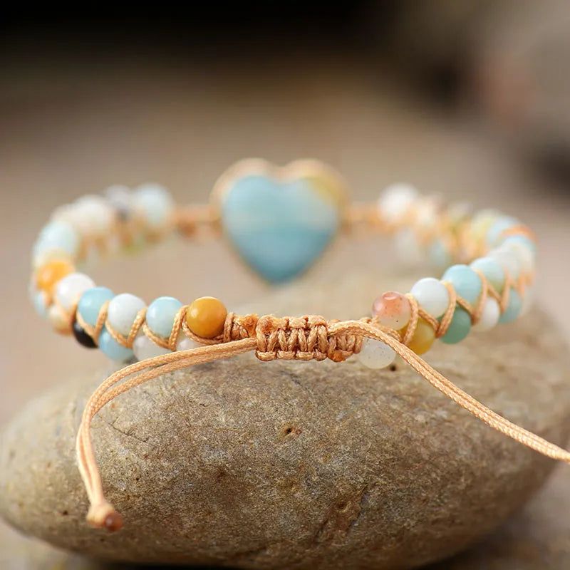 Amazonite Loving Heart Bracelet - DKLOR -  -  