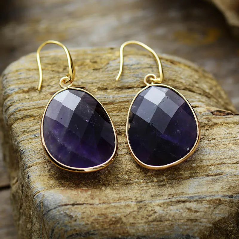 Amethysts Dangling Earrings - DKLOR -  -  