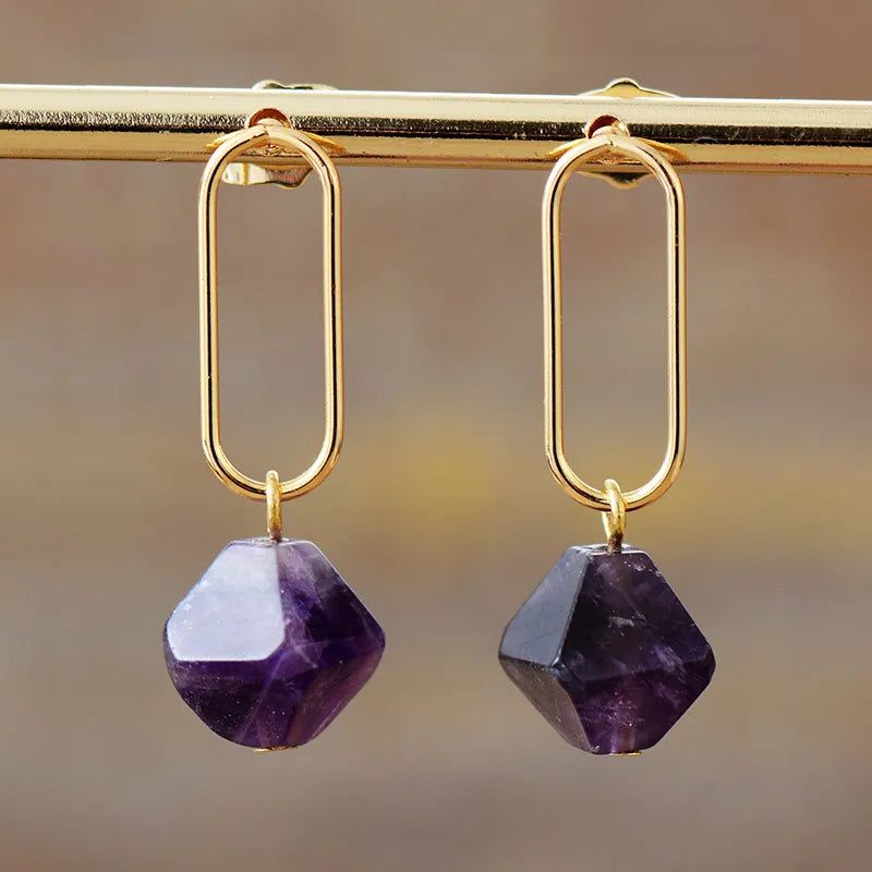 Amethysts Hyperbole Ins Earrings - DKLOR -  -  