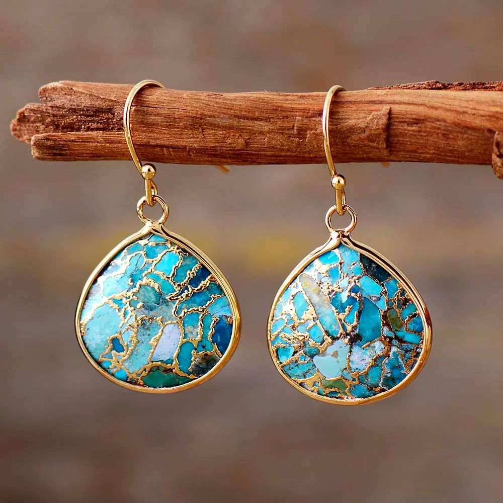 Avant-Garde Turquoise Dangle Collection - DKLOR -  -  