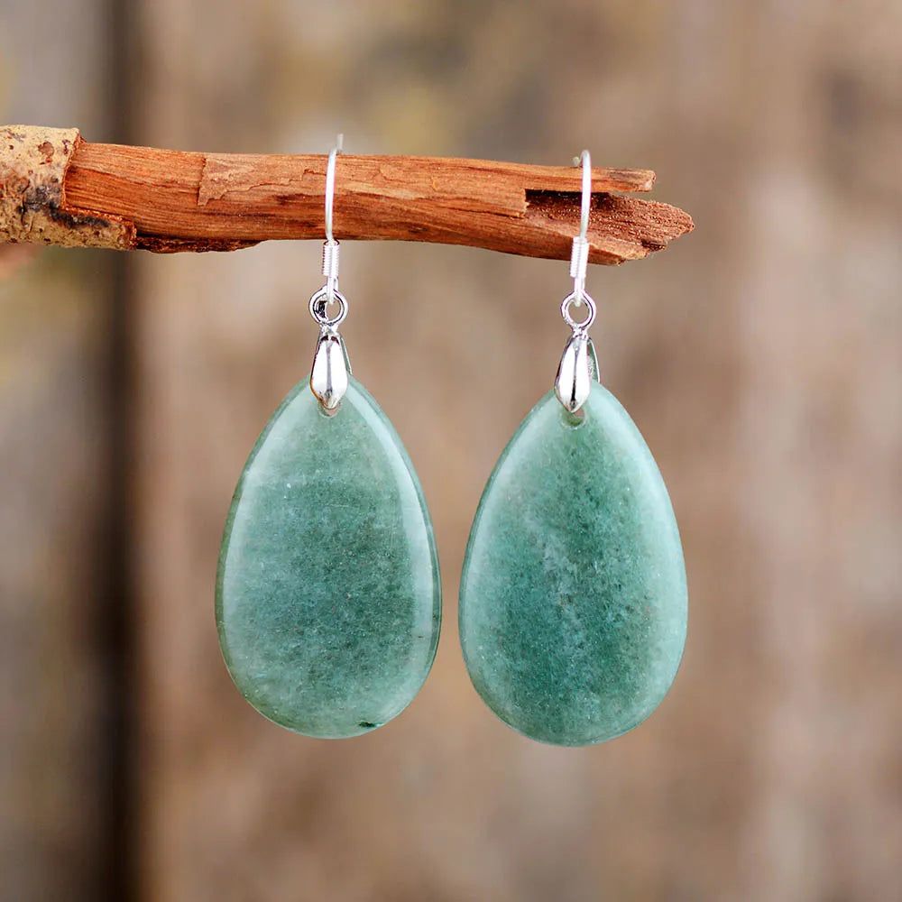 Aventurine Teardrop Earrings Collection - DKLOR -  -  