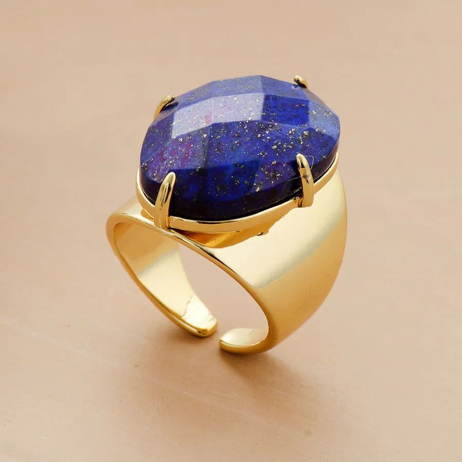 Big plated Lapis Lazuli Ring Collection - DKLOR -  -  