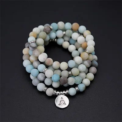 Blue Zen 108 Mala Beads Bracelet - DKLOR -  -  