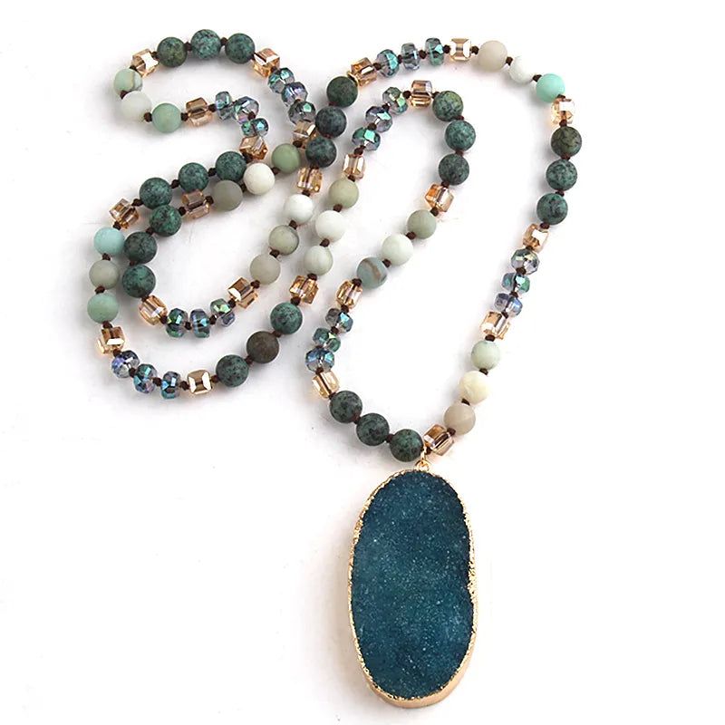 Boho Druzy Bliss Necklace - DKLOR -  -  