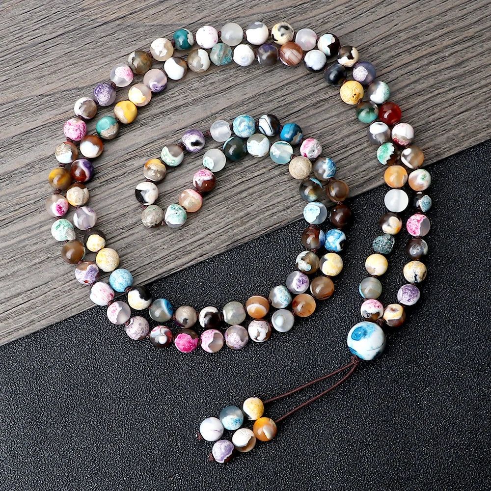 ChromaGems 108 Mala Beads Necklace - DKLOR -  -  