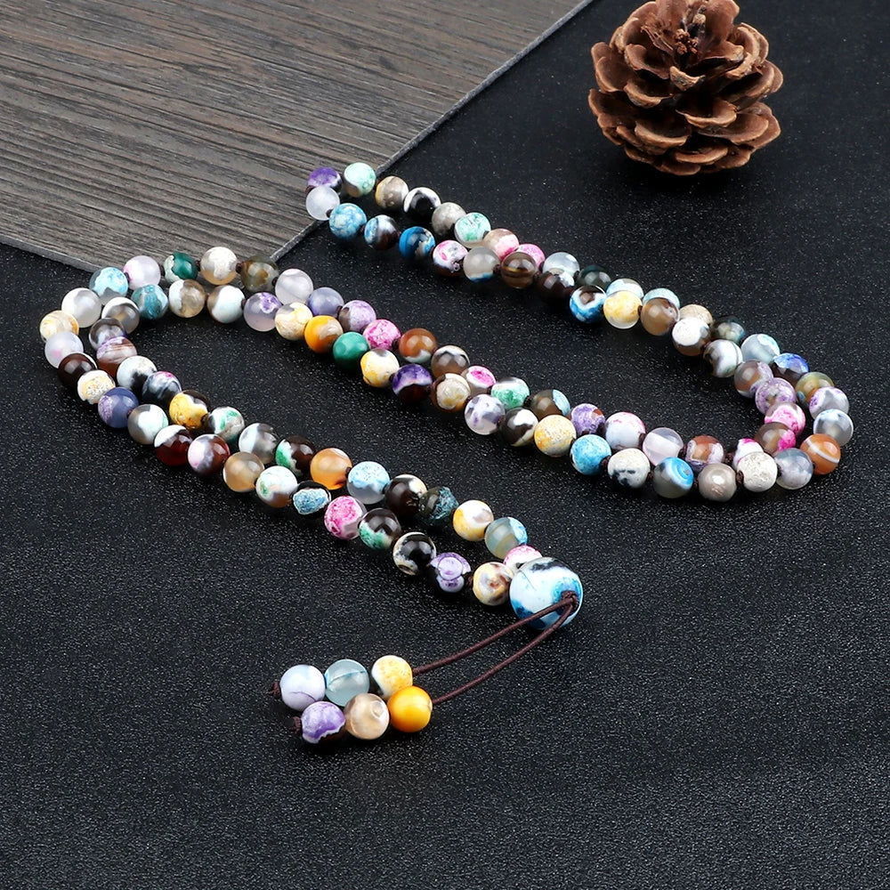 ChromaGems 108 Mala Beads Necklace - DKLOR -  -  