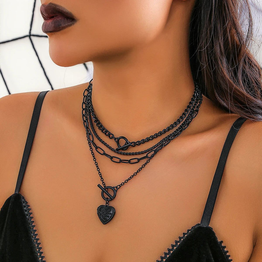 Eclipse Noir Neacklace  Set - DKLOR -  -  