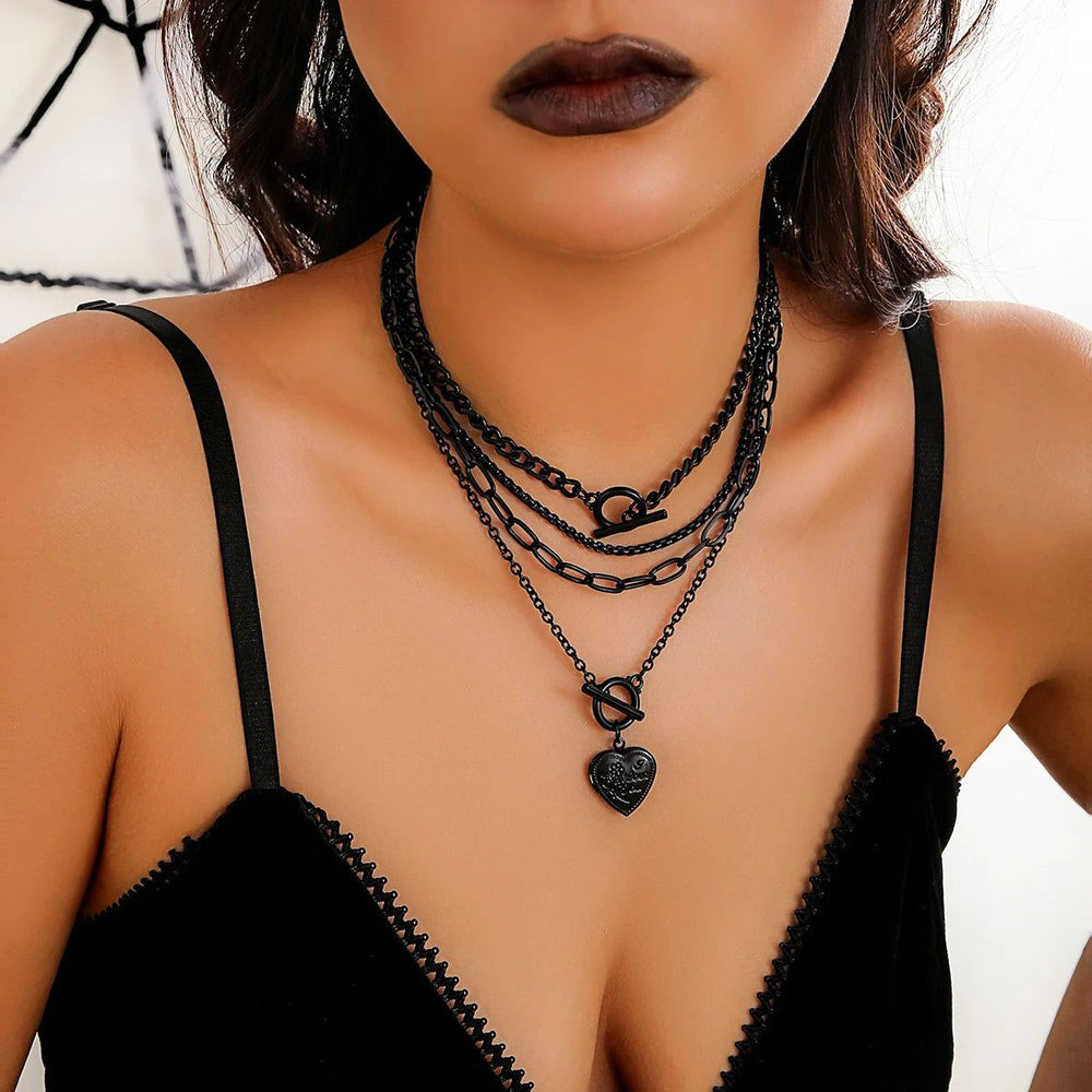 Eclipse Noir Neacklace  Set - DKLOR -  -  