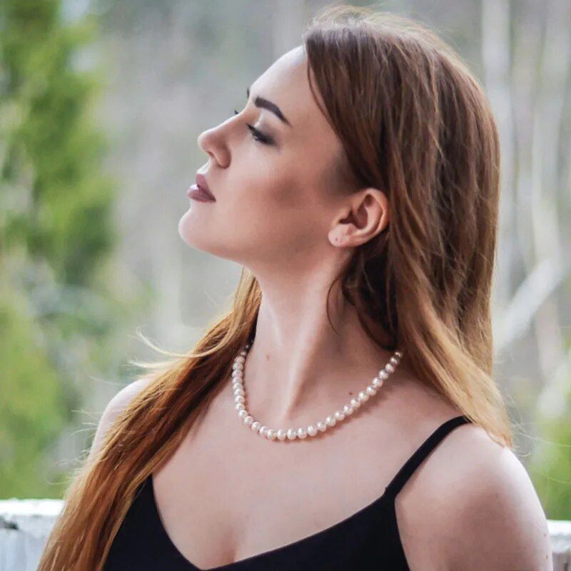 Elegant Big Pearl Chain Necklace Collection - DKLOR -  -  