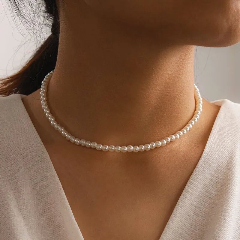 Elegant Big Pearl Chain Necklace Collection - DKLOR -  -  