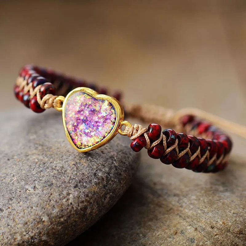 Everlasting Red Heart Stone Bracelet - DKLOR -  -  