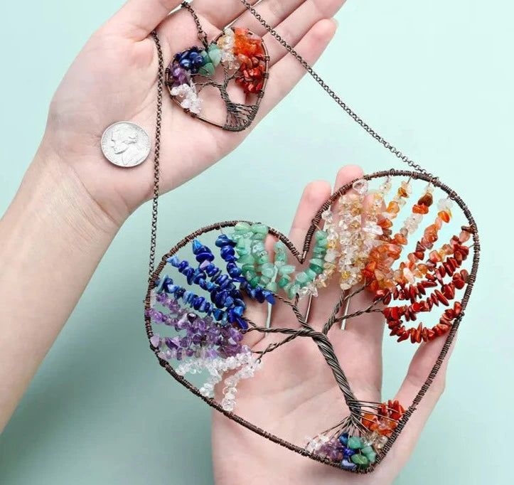 Gemstones Tree of Life Hanging Ornament - DKLOR -  -  