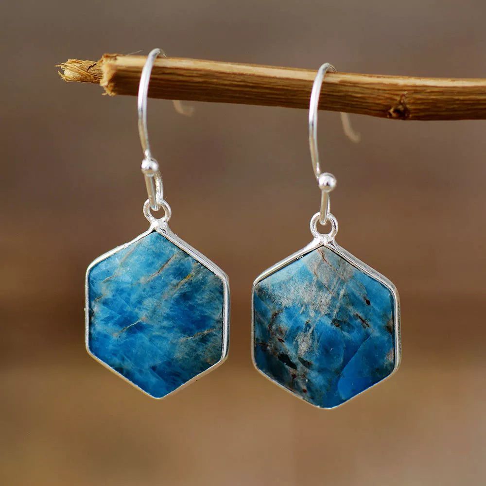 Geometric Apatite Yoga Earrings Collection - DKLOR -  -  