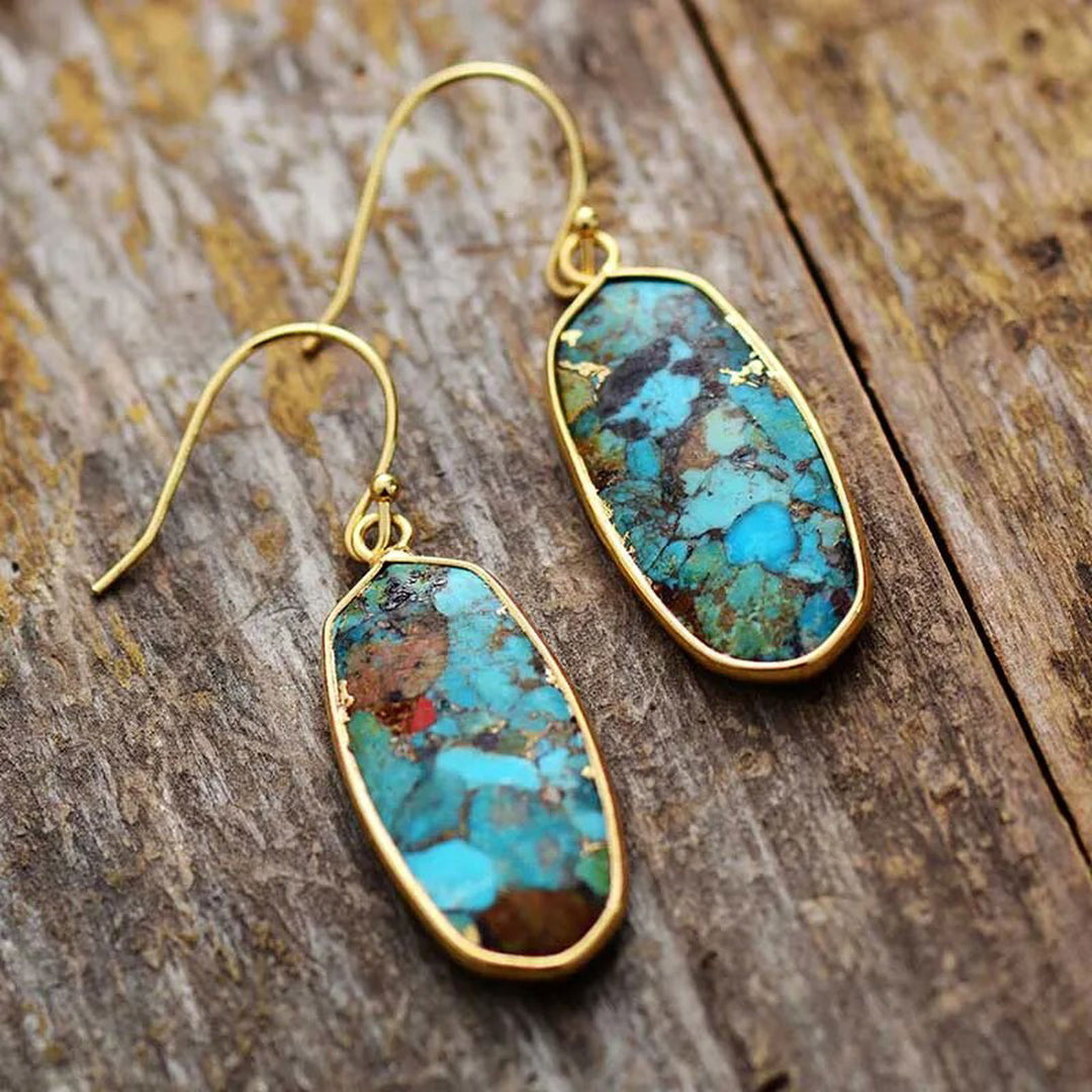 Geometric Turquoises Earring Jess Collection - DKLOR -  -  