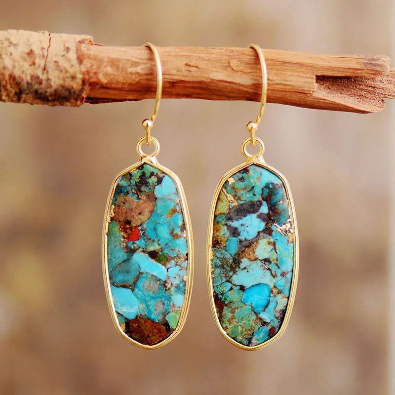 Geometric Turquoises Earring Jess Collection - DKLOR -  -  