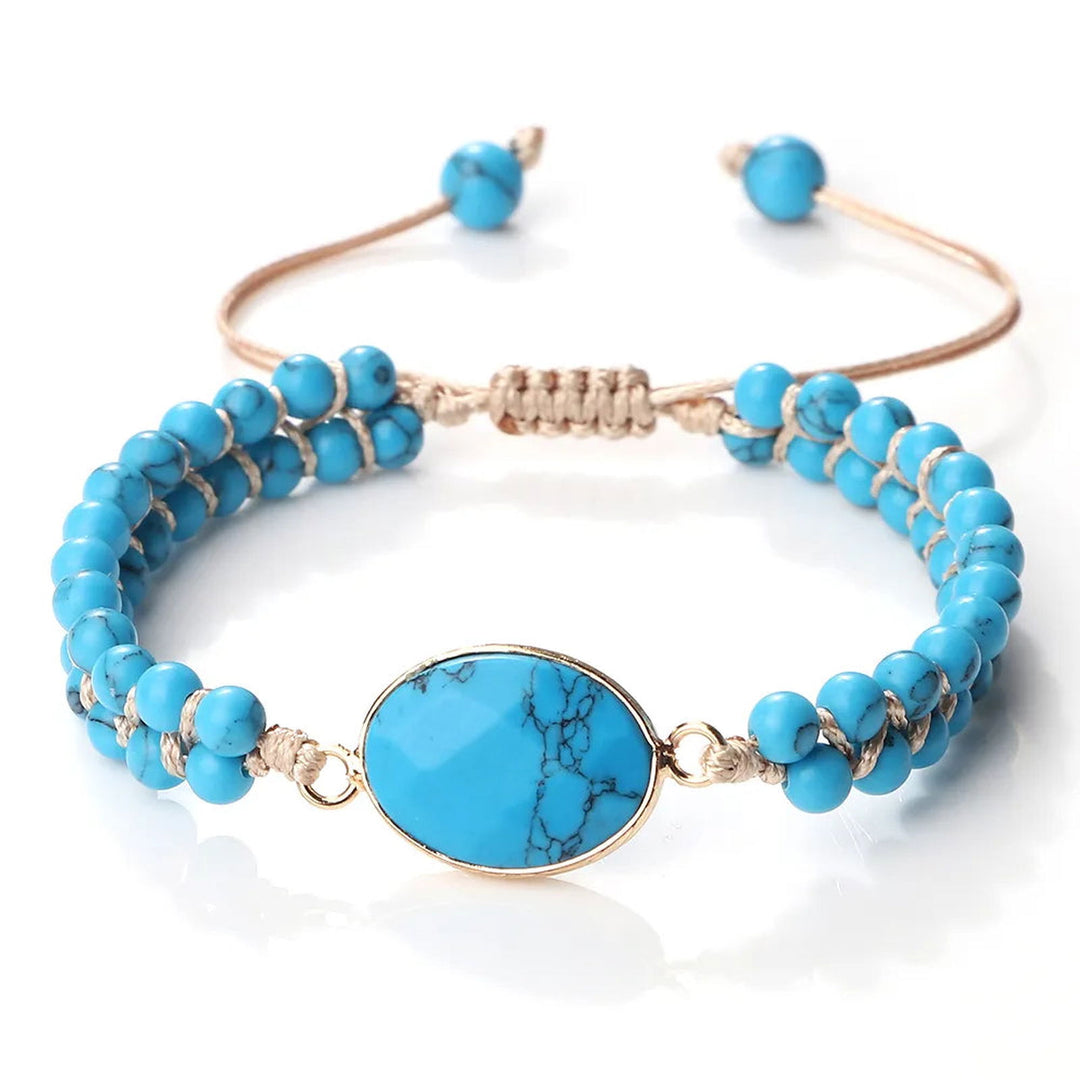 Gilded Ocean Wrap Stone Bracelet - DKLOR -  -  