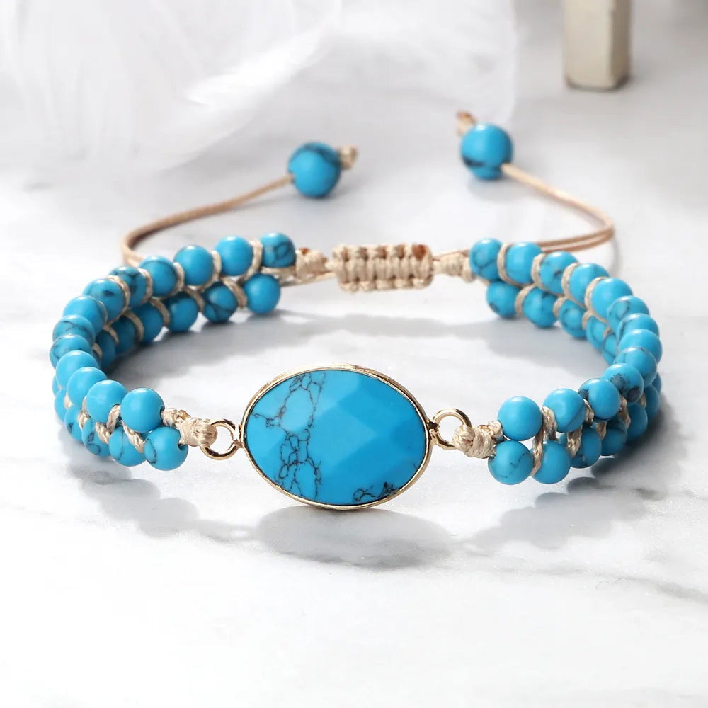 Gilded Ocean Wrap Stone Bracelet - DKLOR -  -  