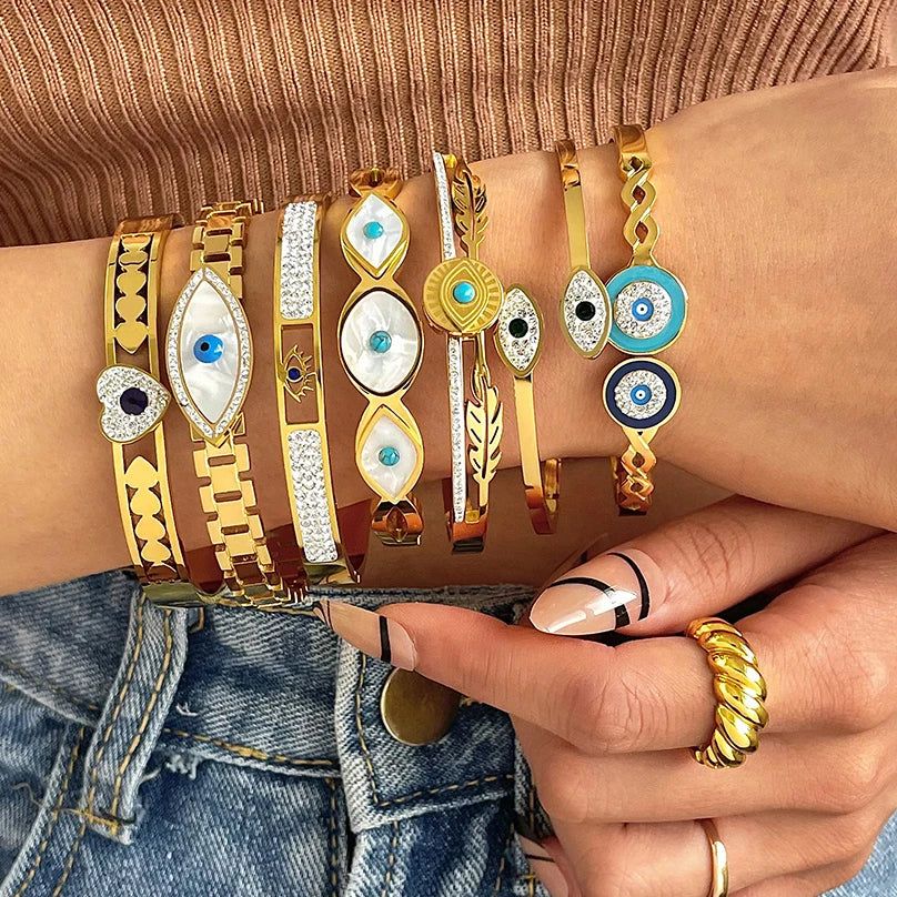 Golden Azure Eye Bracelet - DKLOR -  -  