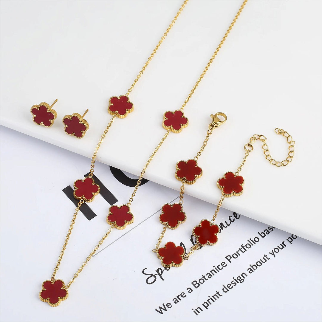 Golden Petals Jewelry Set - DKLOR -  -  