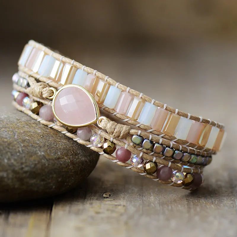 Healing Crystal Waterdrop Bracelet Collection - DKLOR -  -  