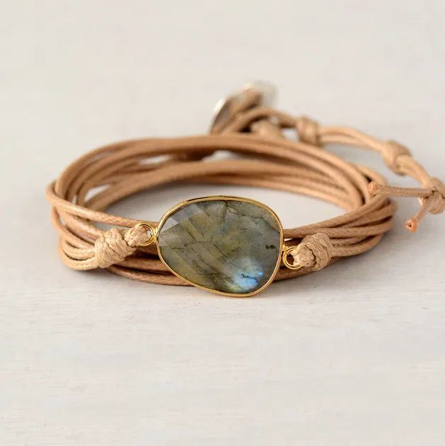 Labradorite Rope Wrap Bracelet Collection - DKLOR -  -  