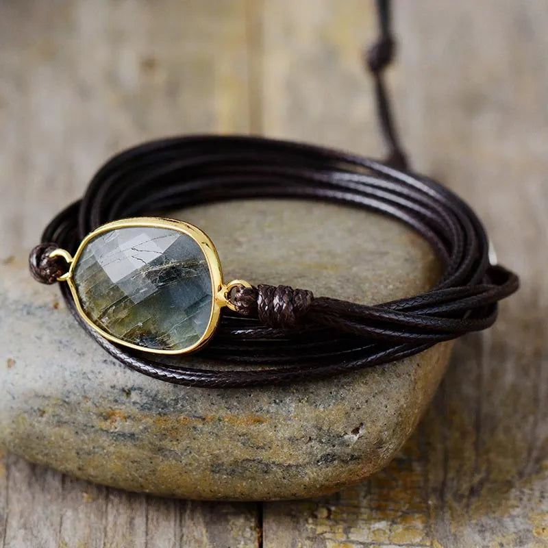 Labradorite Rope Wrap Bracelet Collection - DKLOR -  -  