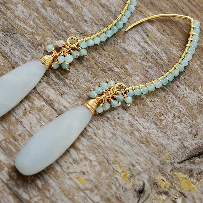 Light Amazonite Earrings - DKLOR -  -  