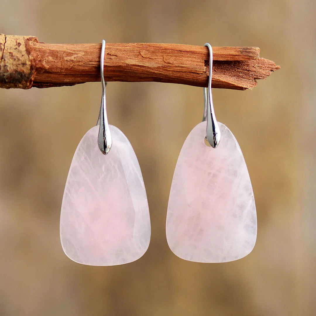 Light Red Natural Stone Earrings Collection - DKLOR -  -  