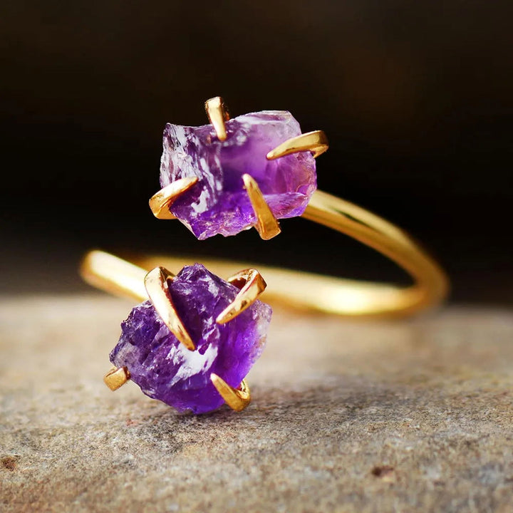 Luxury 2 Gems Stone Ring Collection - DKLOR -  -  