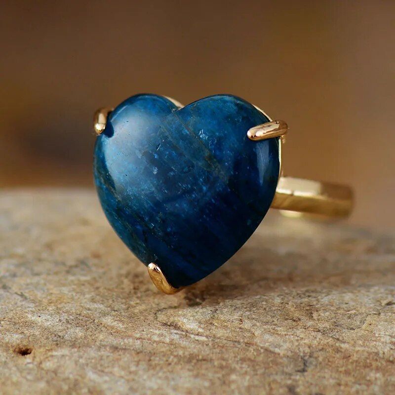 Luxury Gems Stone Heart Ring Collection - DKLOR -  -  