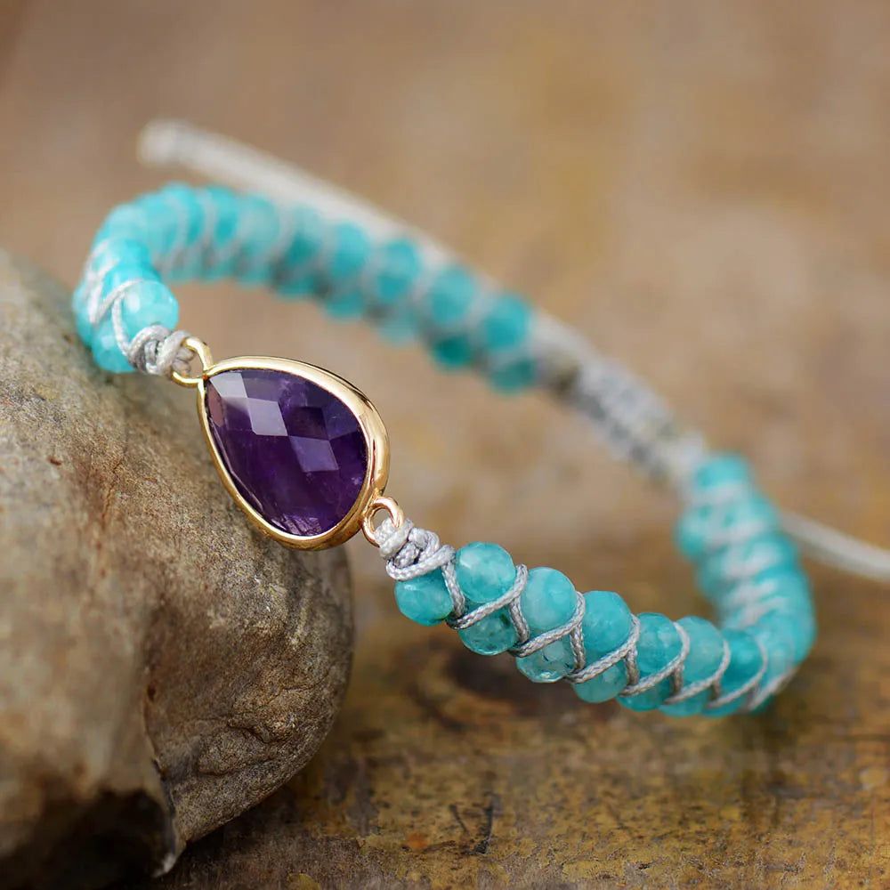 Macramé Amethysts Bracelet - DKLOR -  -  