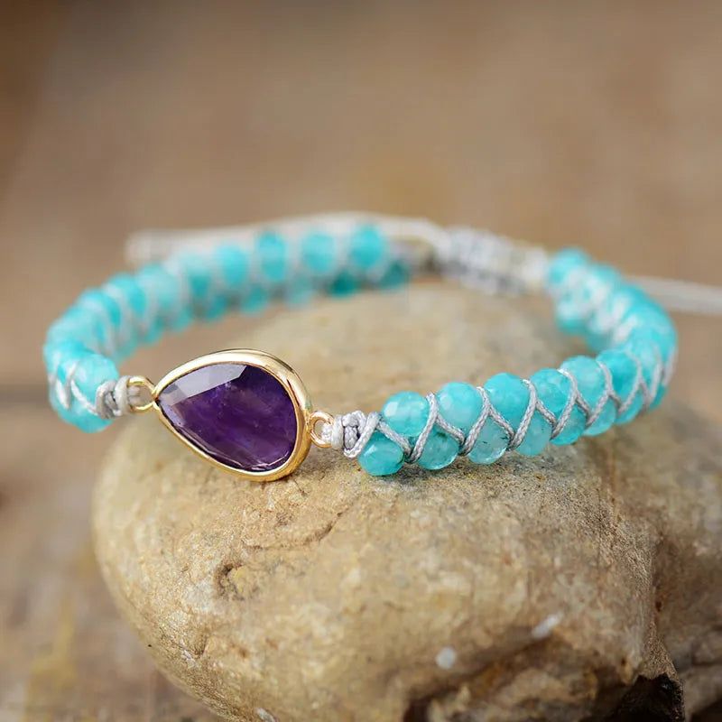 Macramé Amethysts Bracelet - DKLOR -  -  