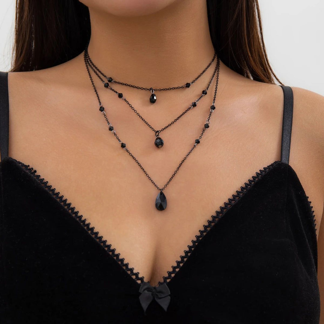 Midnight Obsidian Necklace Set - DKLOR -  -  