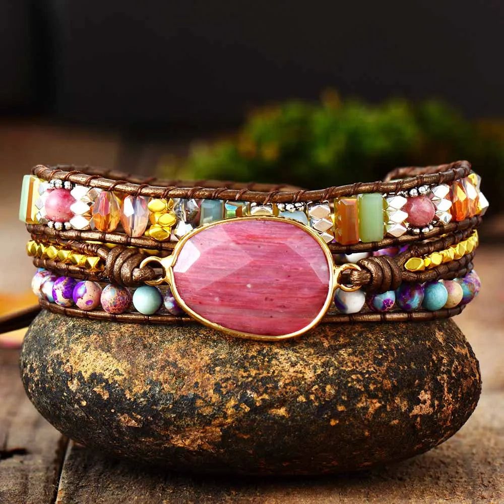 Multi Color Natural Beads Bracelet - DKLOR -  -  