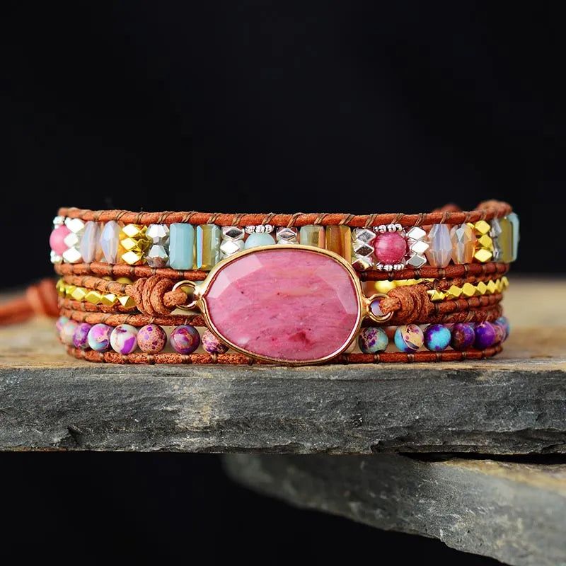 Multi Color Natural Beads Bracelet - DKLOR -  -  