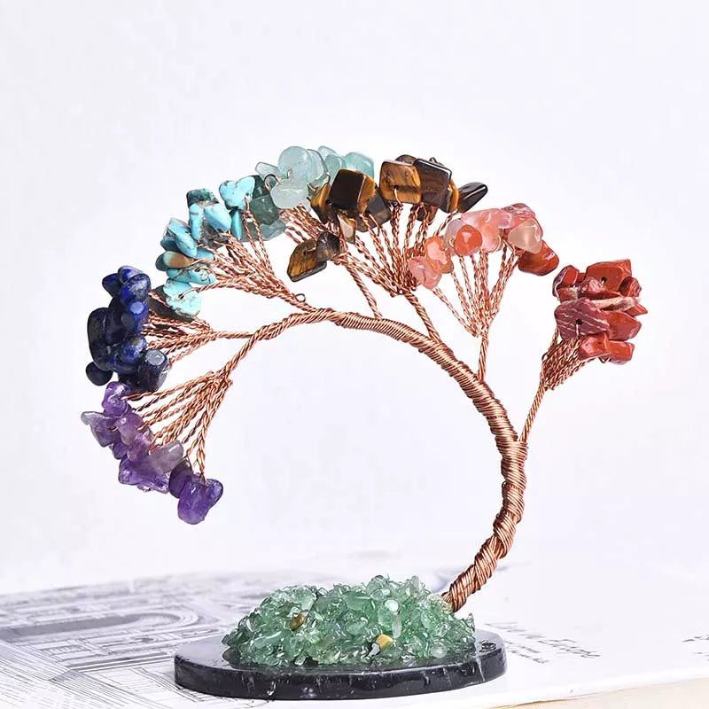 Natural Crystal Olivine Lucky Tree Collection - DKLOR -  -  