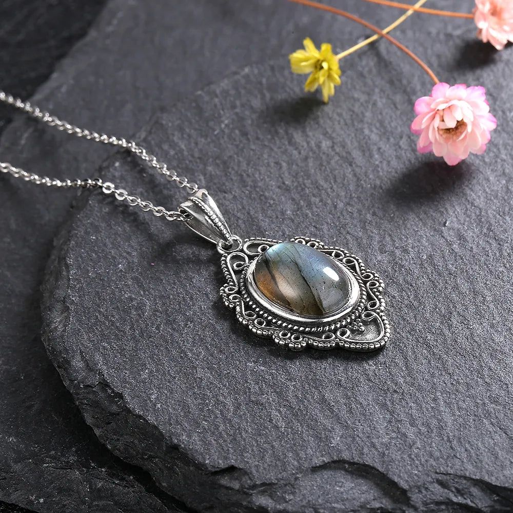 Natural Vintage Stone Necklace Collection - DKLOR -  -  