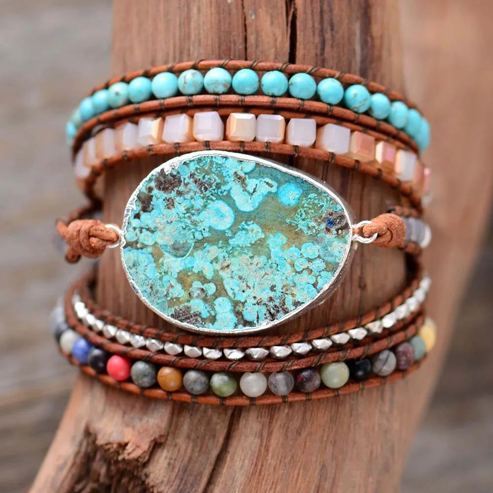 Ocean Jasper Natural Stones Bracelet - DKLOR -  -  