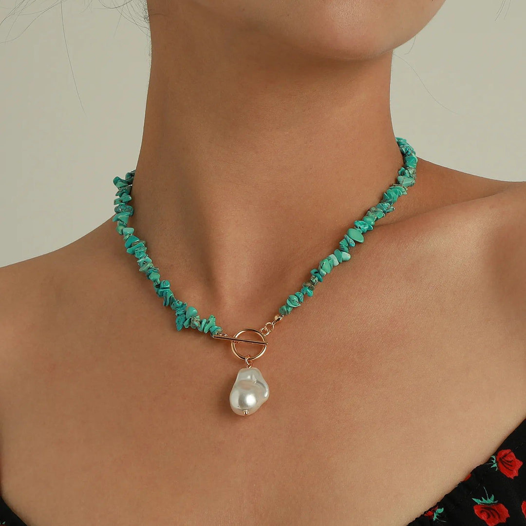 Pearl Turquoise Necklaces Colors Collection - DKLOR -  -  