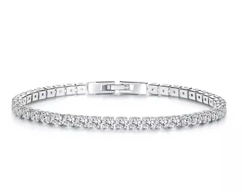 Plated Platinum 5 Colors Tennis Bracelet - DKLOR -  -  