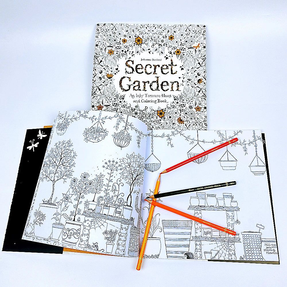 Relaxing Coloring Art BooK- The Secret Garden Series - DKLOR -  -  