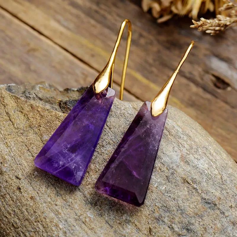 SparkleAmethyst Earrings - DKLOR -  -  