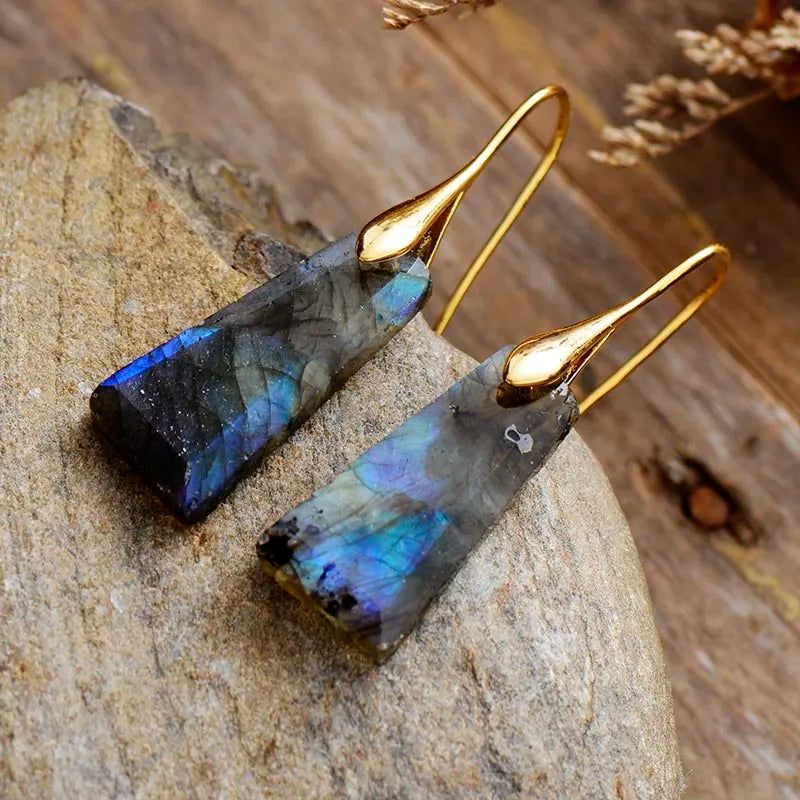 SparkleStone Labradorite Earrings - DKLOR -  -  