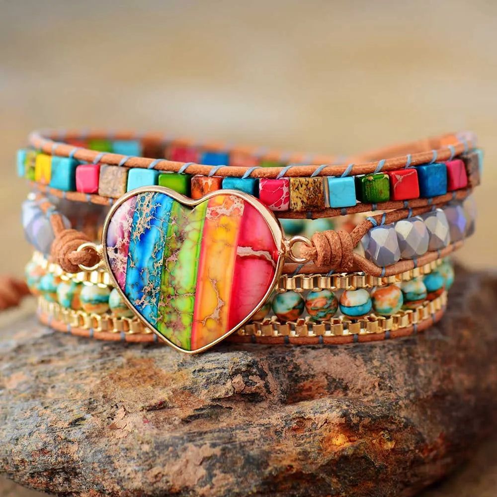 Spiritual Chakra 5 Wrap Bracelet - DKLOR -  -  