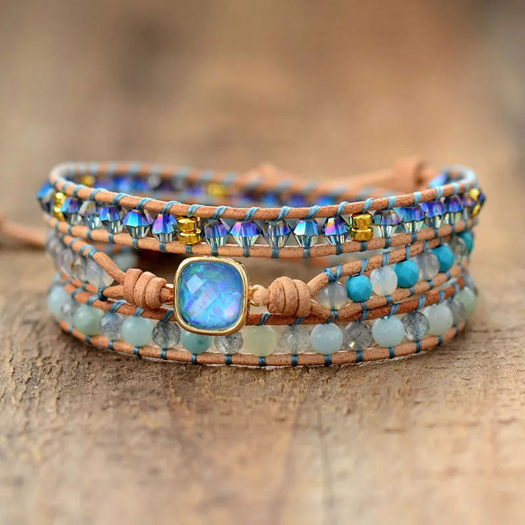 Square Opal Blue Brilliance Bracelet - DKLOR -  -  