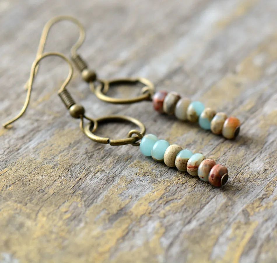 StoneBead Elegance Earrings - DKLOR -  -  