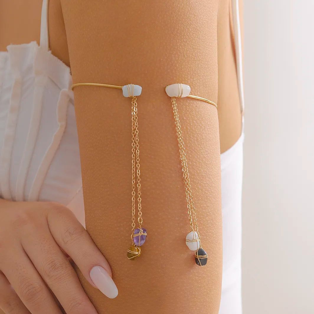 Tassel Long Chain Pendant Arm Body Bracelet - DKLOR -  -  